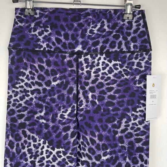 Spiritual Gangster Purple Leopard Print Essential High Waist Leggings NWT Size M - Picture 3 of 10